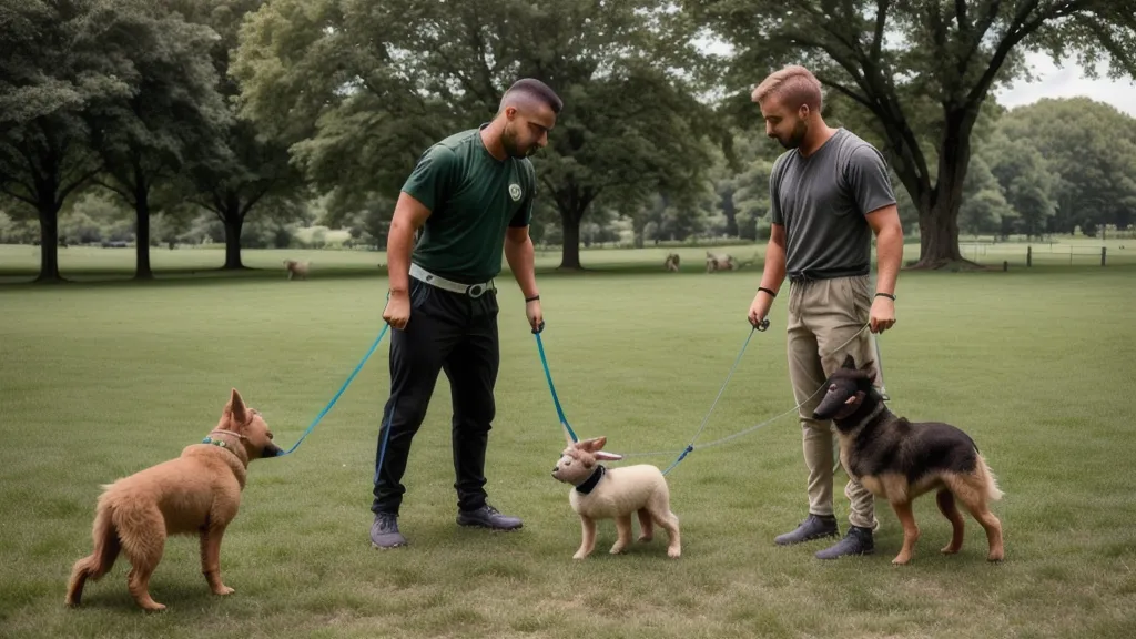 Chien de type berger assis calmement sans friandise visible, exemple de dressage maison réussi malgré les distractions