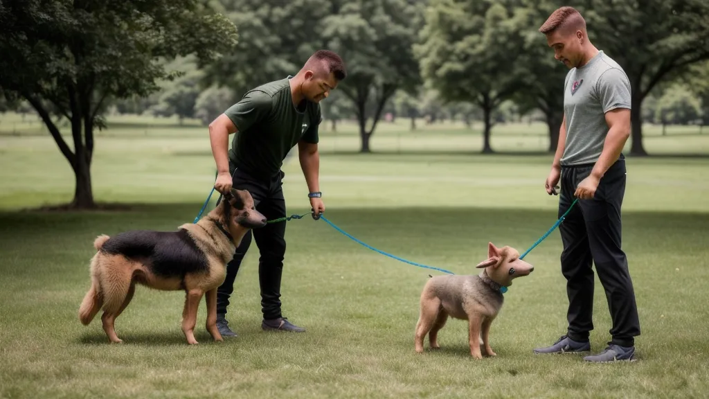 Chien qui pleure et attend son maître derrière la porte, signe d'anxiété de séparation