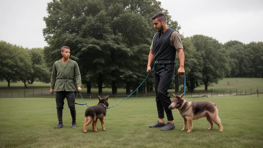 Dressage chien aboiements portail : mâchoire tendue contre la grille au passage d'un promeneur