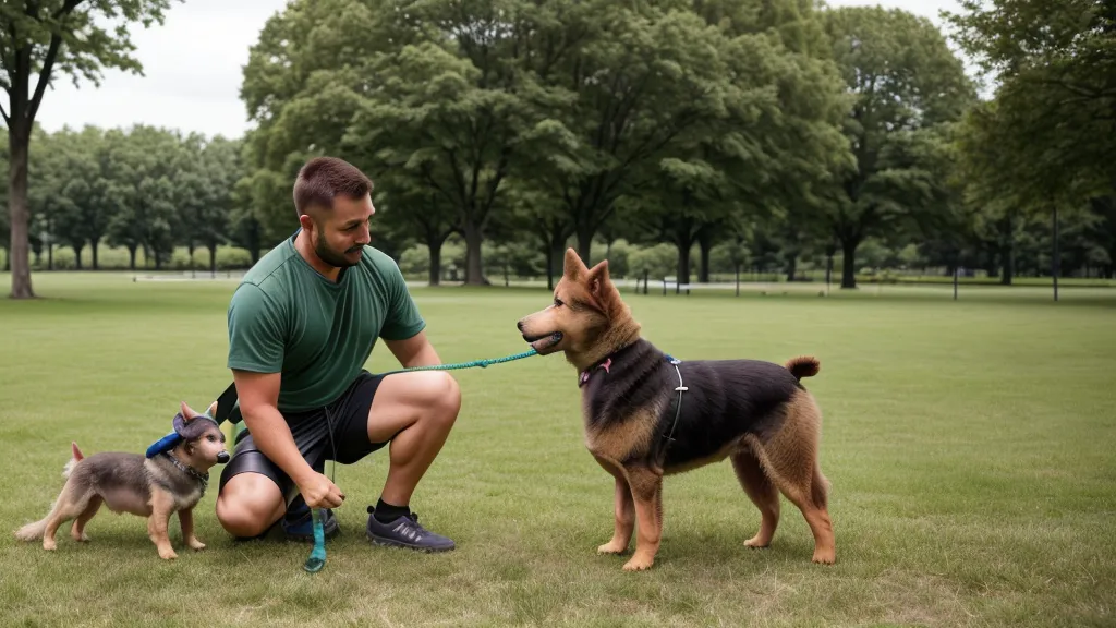 Chien qui saute sur un visiteur à l'entrée d'une maison, avant dressage positif contre les sauts