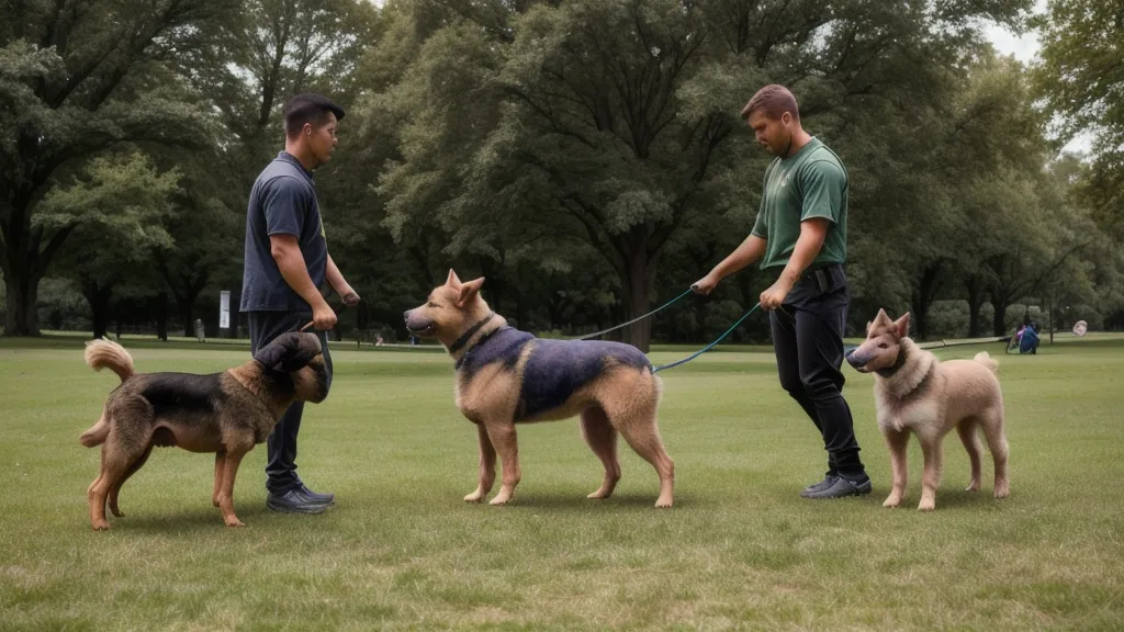 Chien de berger récompensé pendant une séance de dressage en éducation positive