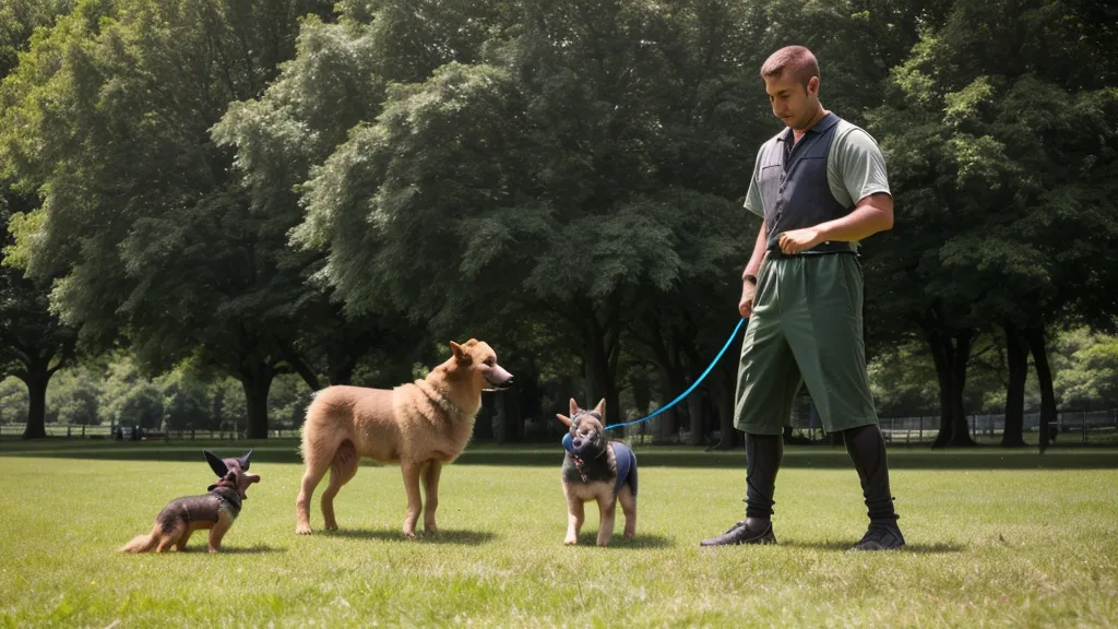 Gros plan sur une récompense donnée à un chien pendant une séance de dressage courte.