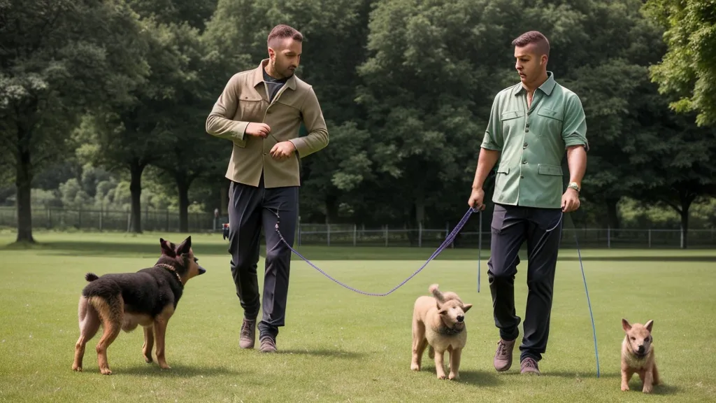 Livres de dressage canin et guide complet chien empilés sur une table basse avant l'arrivée d'un premier chien